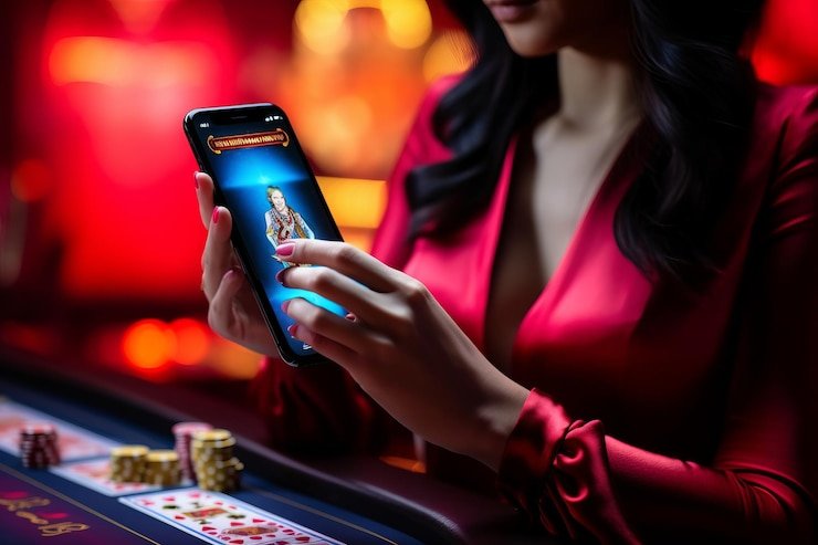Antarmuka permainan gratis bandulan di perangkat mobile